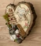 Handcrafted Coastal Christmas Tree Wooden Heart Decoration - Image 3