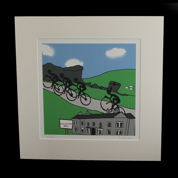  Ilkley cyclists print - inspired by Tour de Yorkshire - France