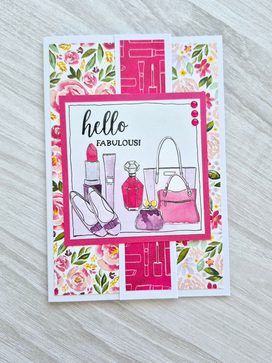 Handmade Female Floral Card
