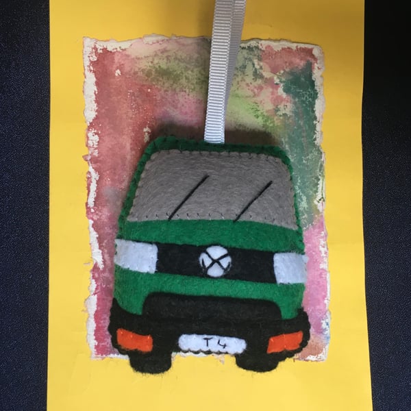 Felt T4 VW Transporter Camper Van Ornament or Keyring