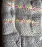 Beautiful handknitted Baby Blanket in Hayfield Baby Blossom Chunky Wool