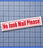 No Junk Mail Please vinyl letterbox sticker, decal - Image 5