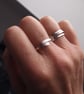 Textured sterling silver wrap ring, made to order, adjustable silver ring - Image 4
