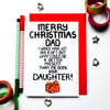 Funny Dad Christmas Card From Daughter