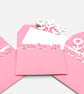 Set of 3 Pink Handmade Birthday Gift Tags with Removable Card Inserts