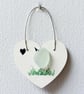 Sea Glass Bird Ornament, Handmade Coastal Keepsake, Gift Tag or Hanging Decor - Image 9