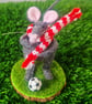 Footy Fan Mouse- customisable handsewn felt mouse  - Image 1