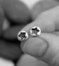 Small star ear studs handmade from solid sterling silver - Image 6