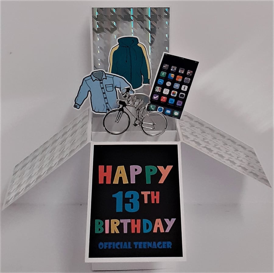 Boys 13th Birthday Card - Folksy
