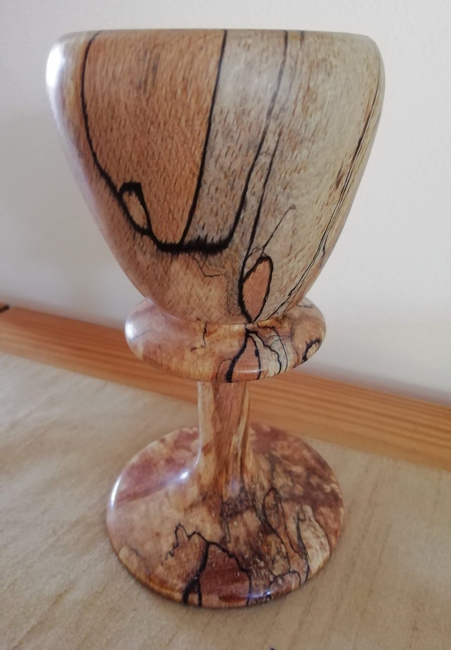 Goblet, spalted Beech, wood, lathe turned, turnery, homeware, vase,wood art,