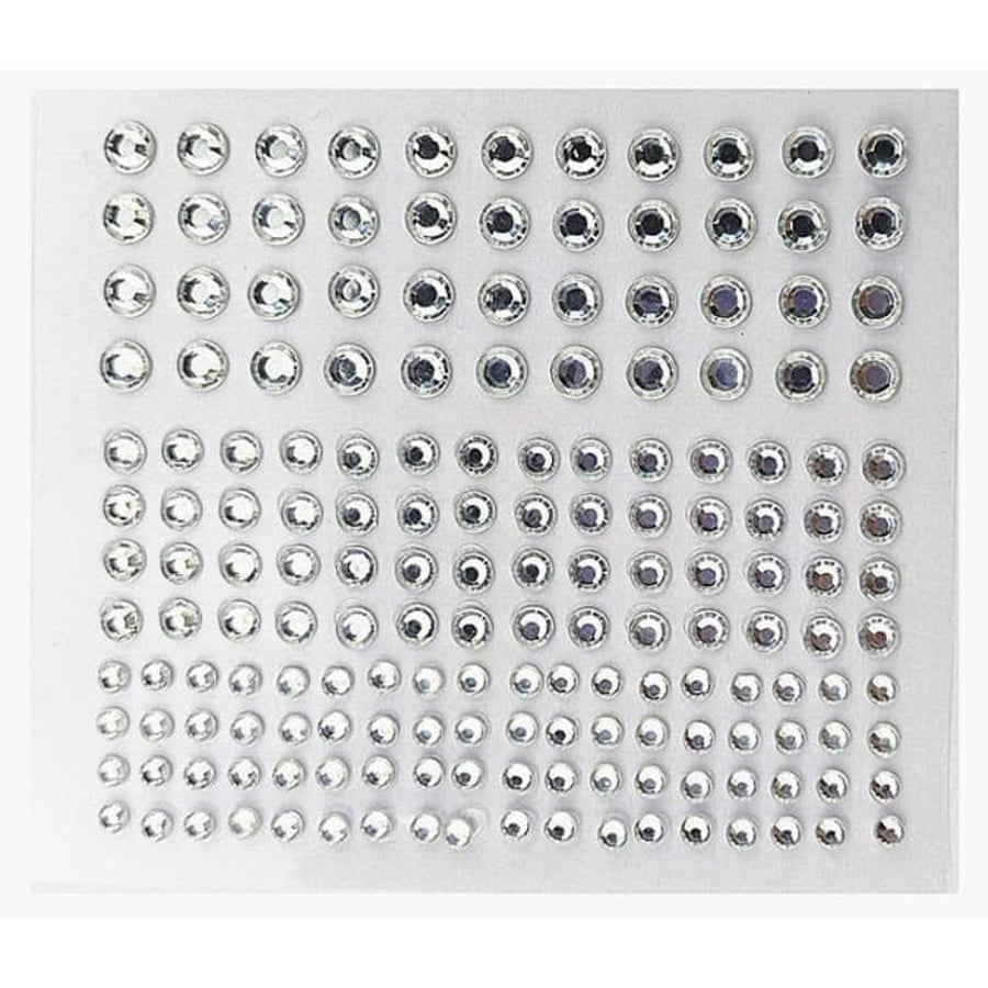 172Pcs 3 Sizes Clear Acrylic Gem Decorative Crystal Self Adhesive Sticker Sheet 