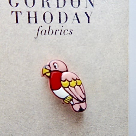 Parrot buttons, vintage buttons, pink parrots - Folksy