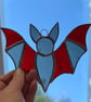 Stained Glass Bat Suncatcher - Handmade Window Decoration