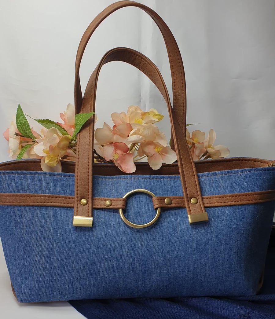 Denim handbag