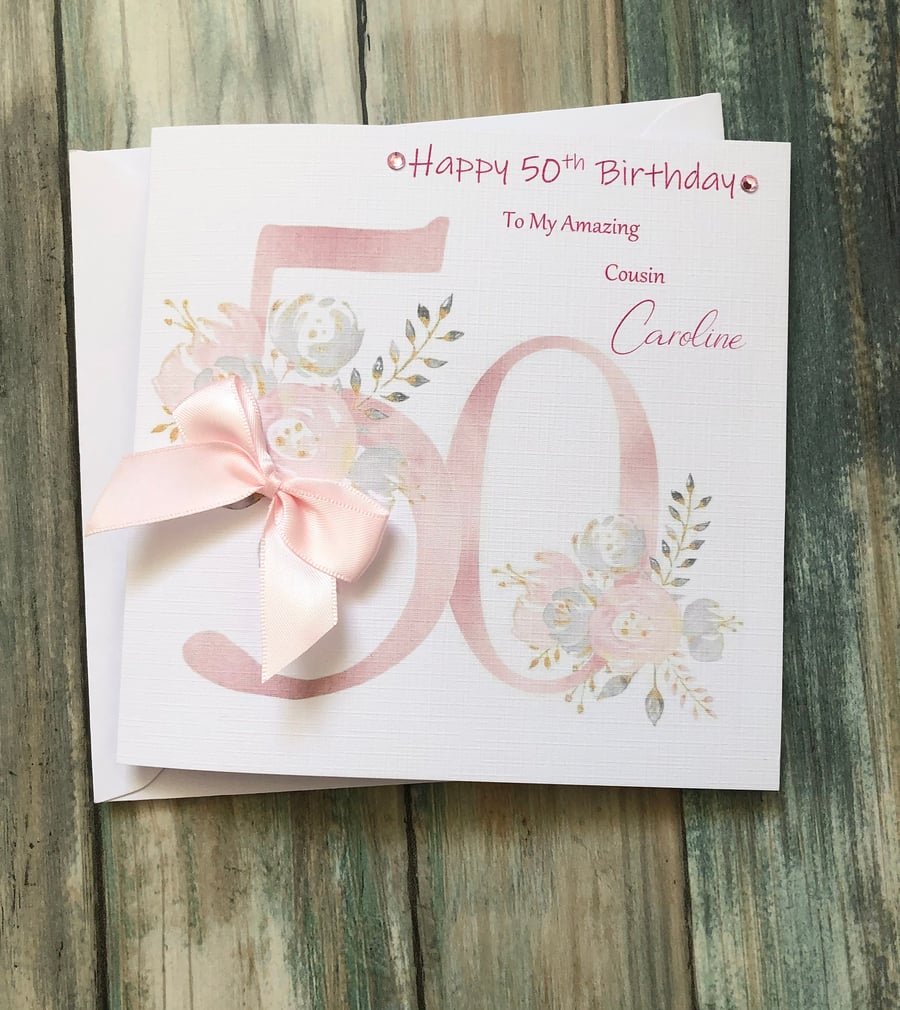 Personalised Birthday Card For Her Mum Daughter Auntie 16th 18th 20th 30th 40th 