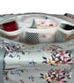 Large wash bag in Liberty cotton, floral toiletries bag with handles and pocket. - Image 5