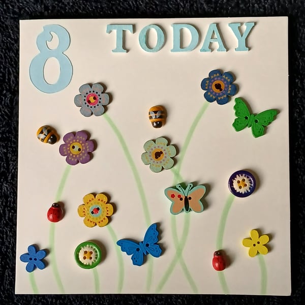 Happy 8th birthday card 