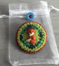 Hand Embroidered Fabulous Fox Brooch - Image 4