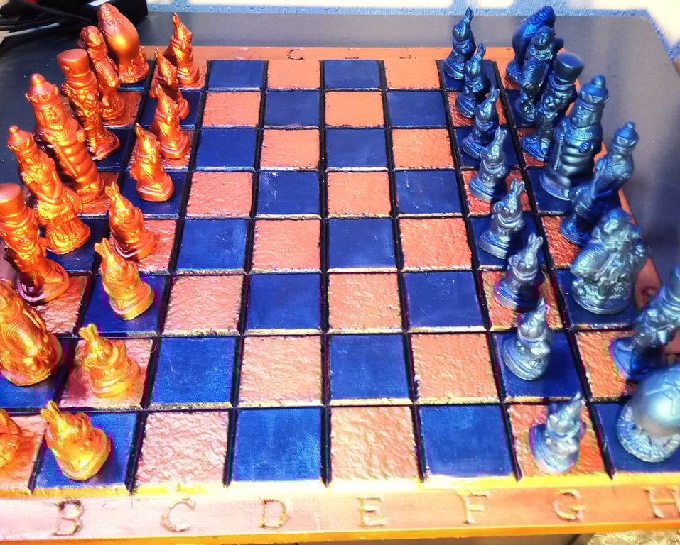 Bespoke Chess Set, Fantasy Alice in Wonderland theme