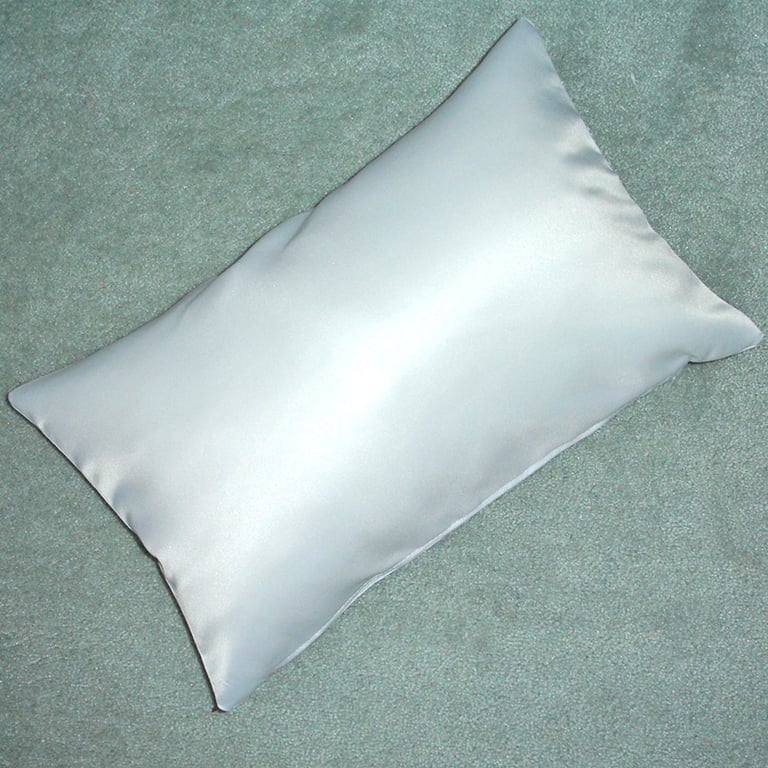White Satin Tempur Travel Pillow Cover 16x10 inch Hypoallergenic