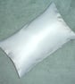 White Satin Tempur Travel Pillow Cover 16x10 inch Hypoallergenic