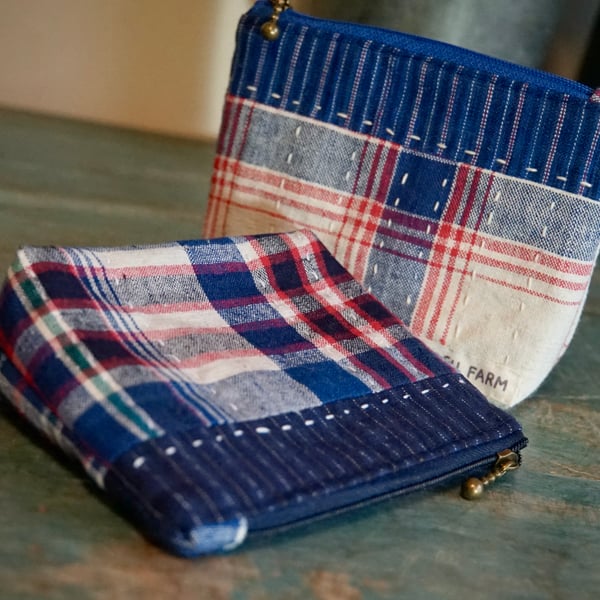 Fabric Wallet Handmade Zipper Pouch Coin and Card Purse 
