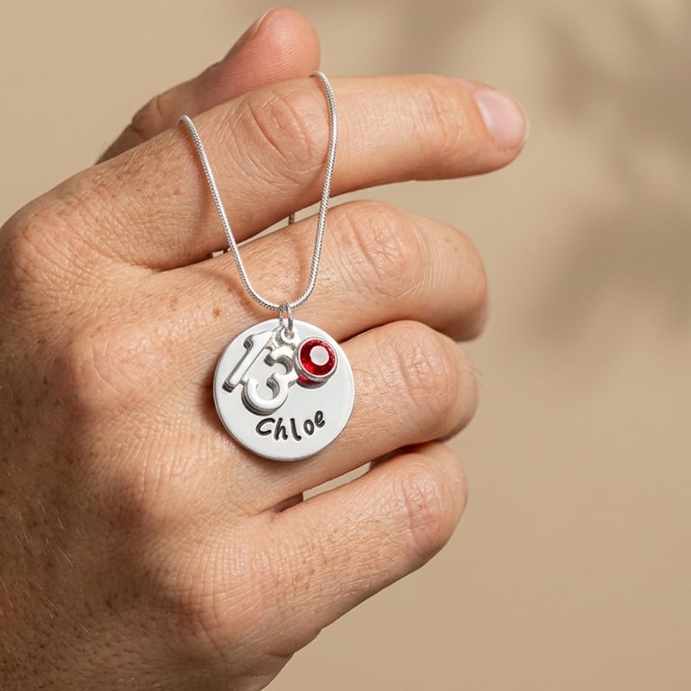 Personalised 13th Birthday Necklace - Daughter Sister Granddaughter Niece