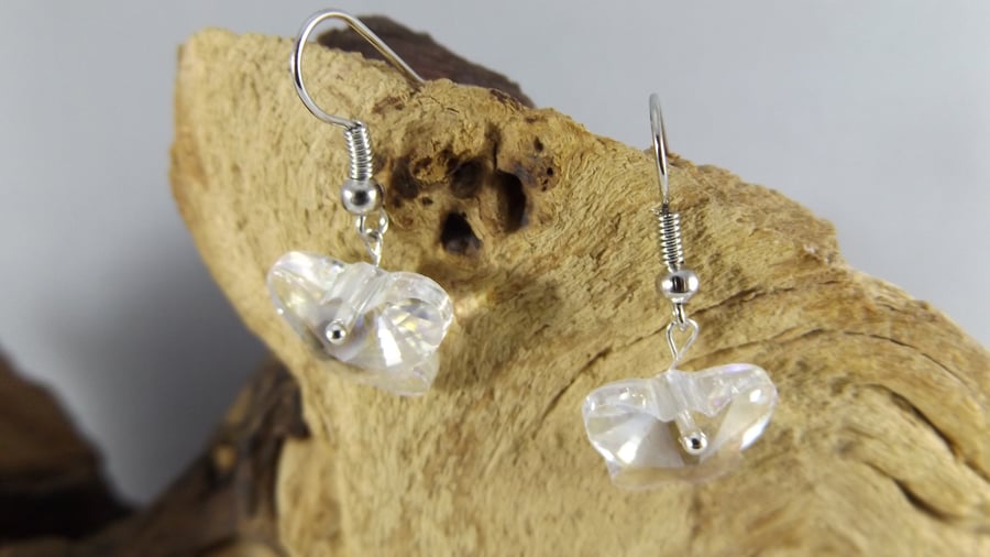 Butterfly crystal earrings