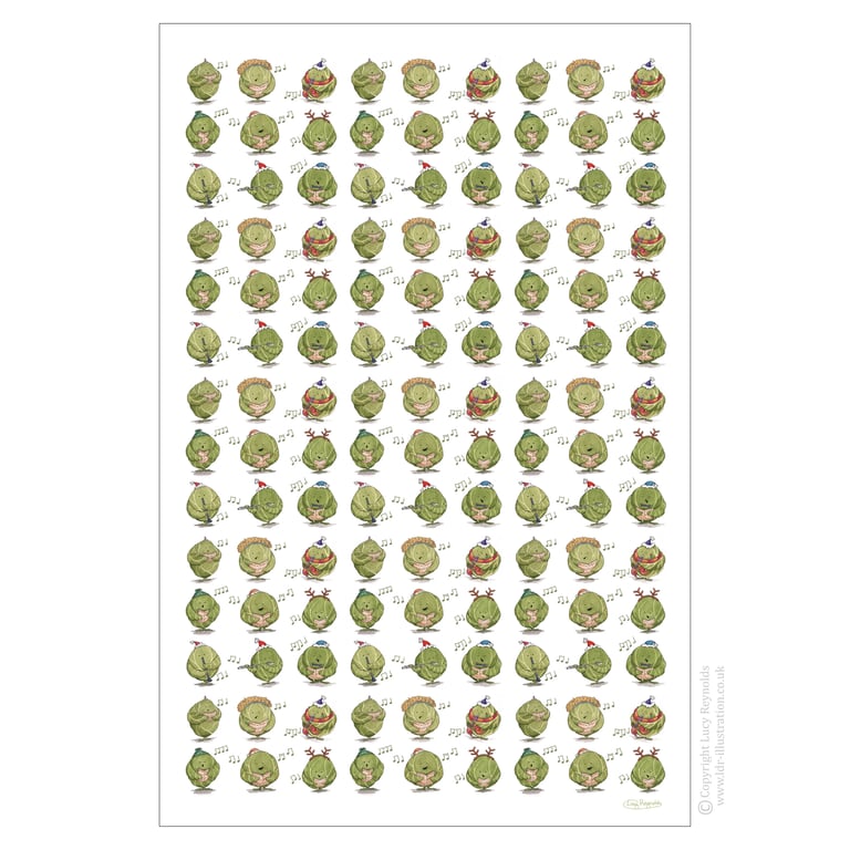 Singing Sprouts Tea Towel
