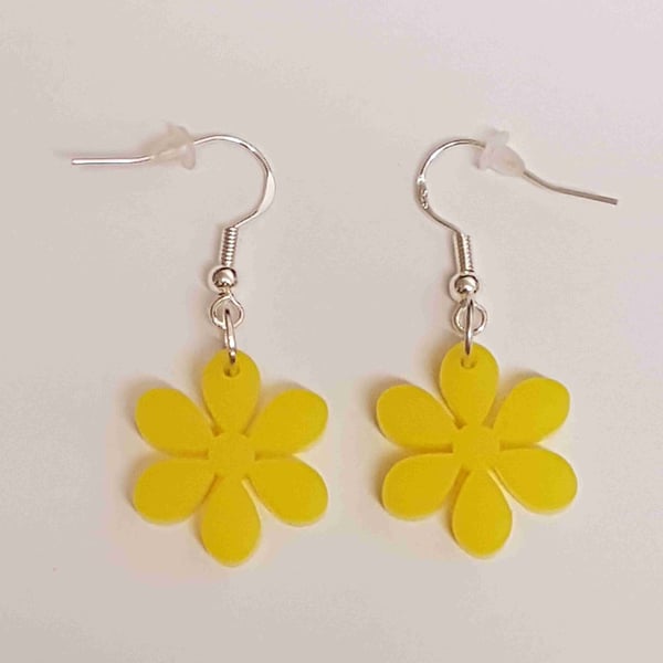 Flower Earrings 6 petals - Acrylic