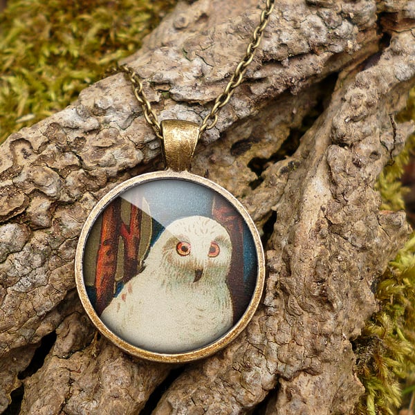 Snowy Owl Large Necklace (TB04)