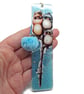 Blue Winter Birds Bookmark with Pompom