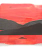 Handmade Fused Glass 'Sunset over Isle of Harris' Picture - Image 4