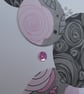 Large Birthday Card - Pink Floral Circles - Image 7