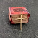 Recycled Handmade Gold Cross Pendant