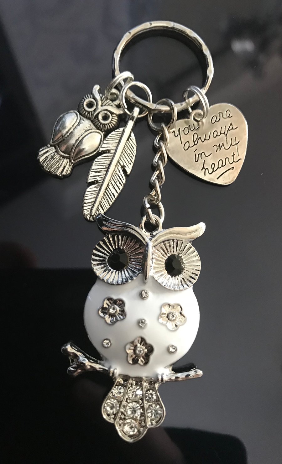Owl Lovers You Are Always In My Heart Memorial Keyring 