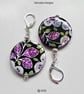 Mother of Pearl Printed  Silver Plated Earrings - Image 3