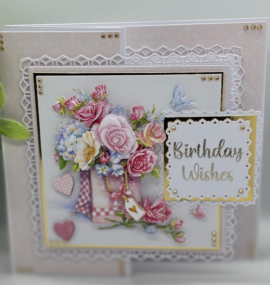Personalised Luxury Z-Fold Birthday card