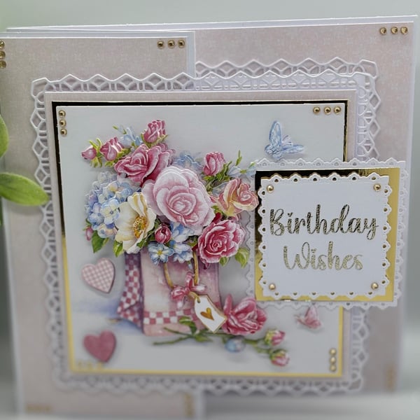 Personalised Luxury Z-Fold Birthday card