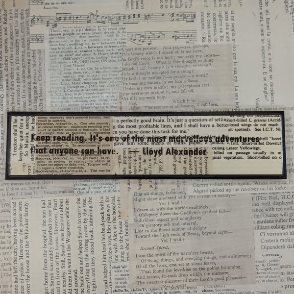 Reading quotation collage bookmark