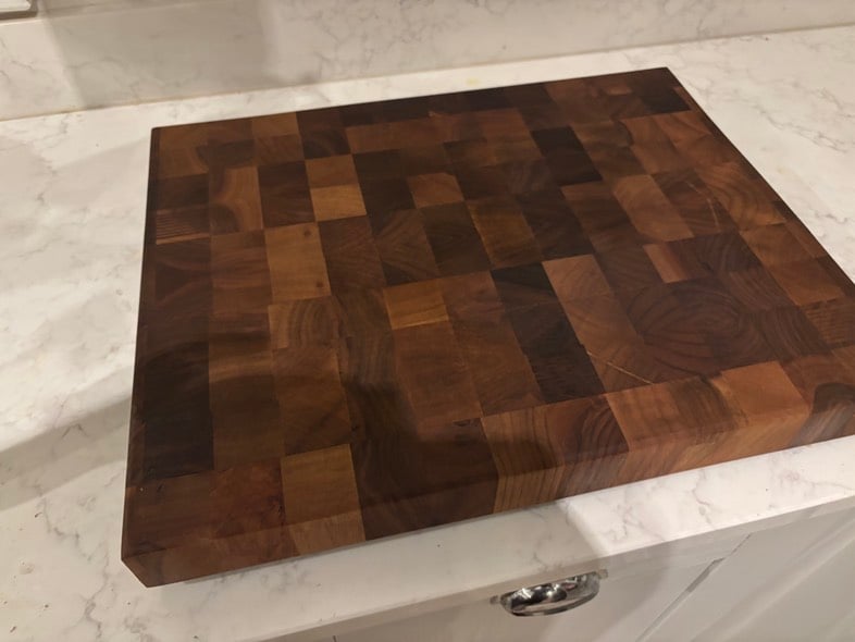 butchers block solid walnut end grain large board with or without juice groove 5