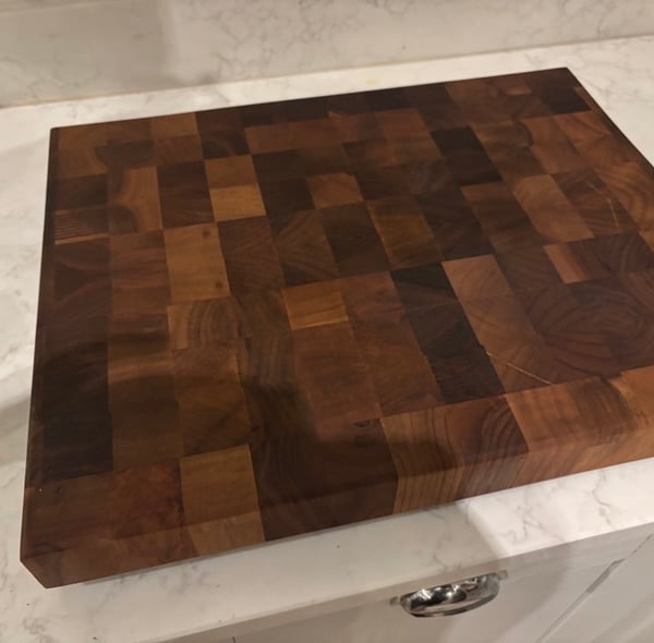 butchers block solid walnut end grain large board with or without juice groove 5