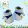 Silver Grey and Pale Blue Mary Jane Shoes