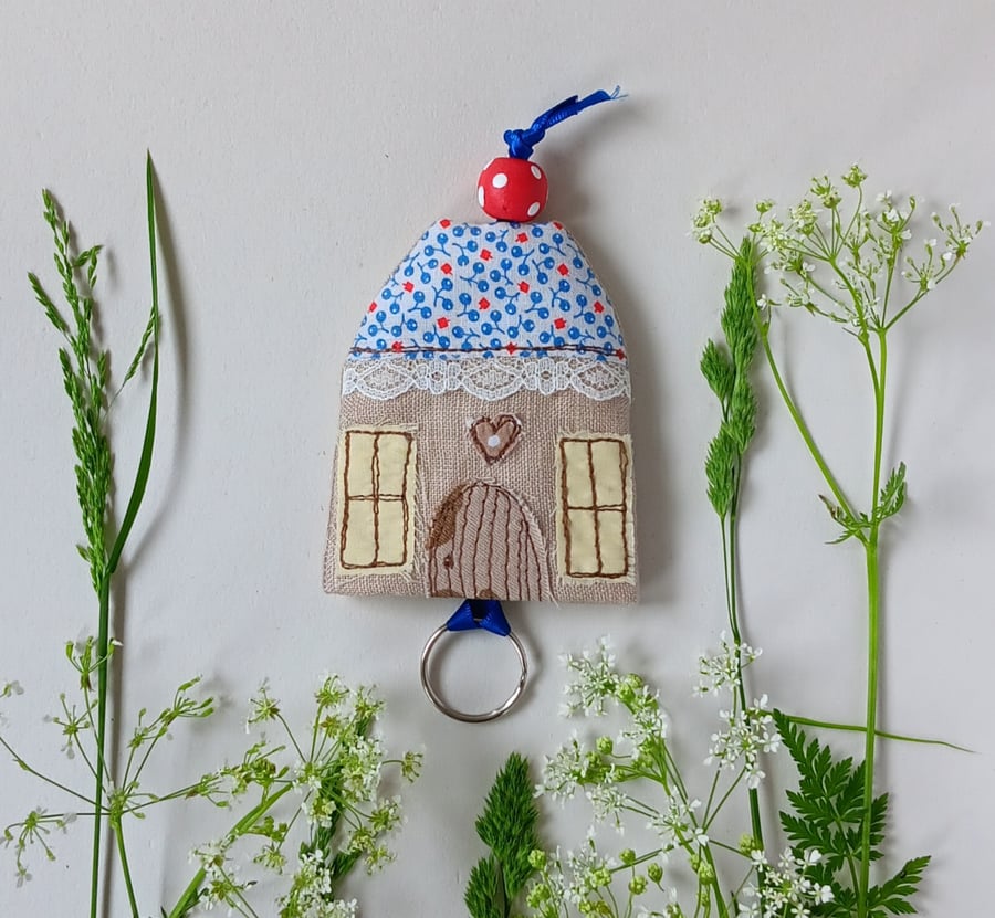 Keyring Pouch with a House Design