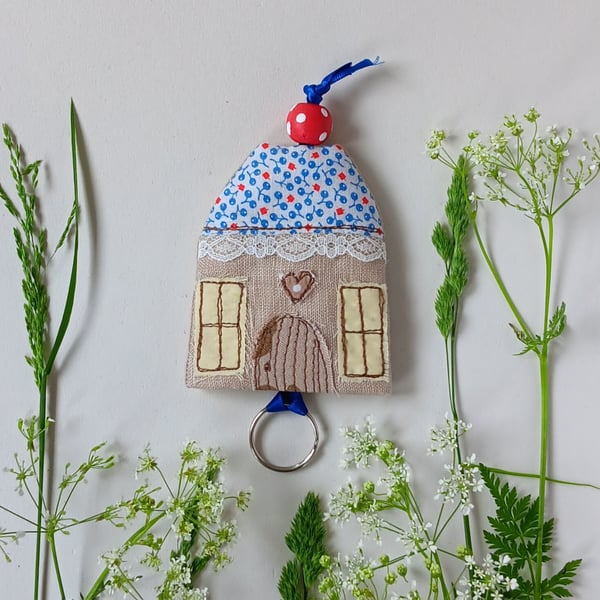 Keyring Pouch with a House Design