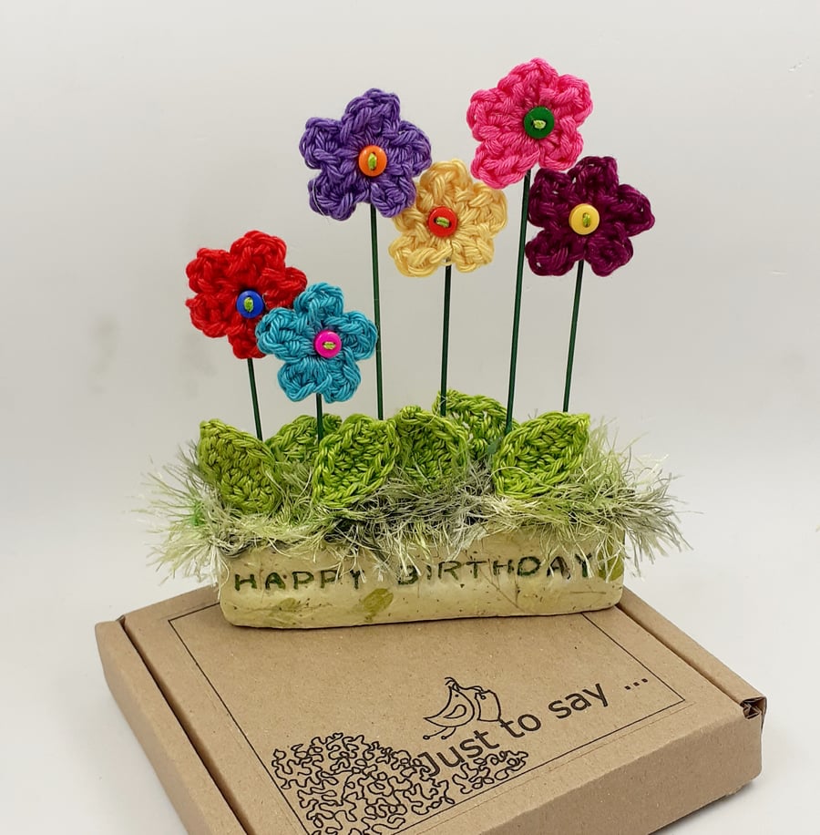  Crochet and Clay - Alternative to a Birthday Card 