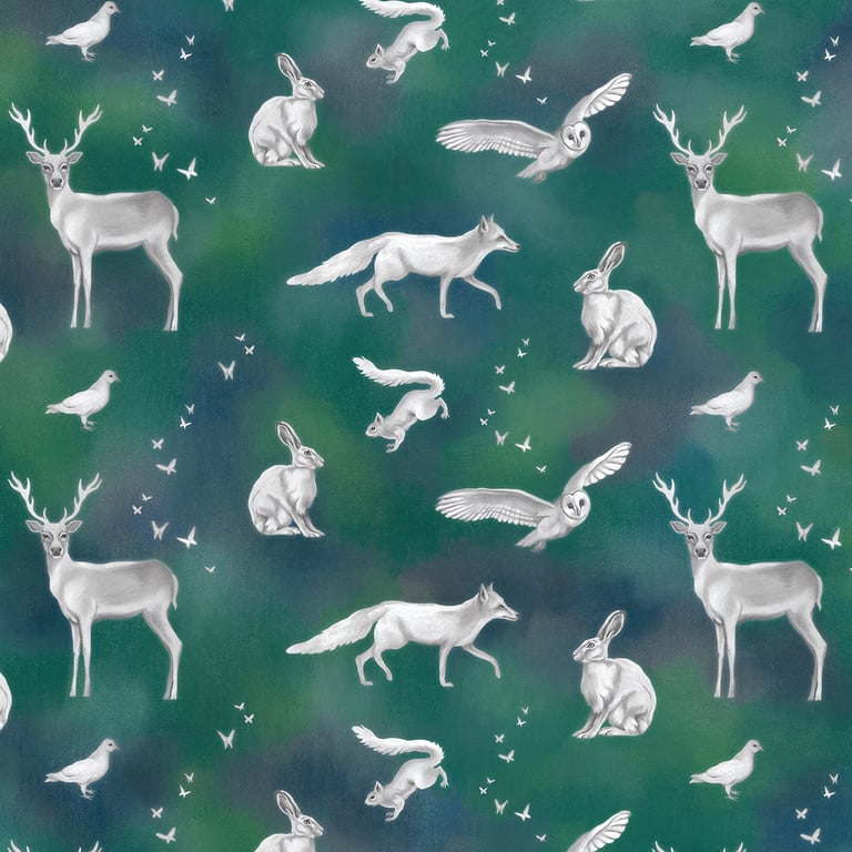 Woodland animals wrapping paper 2 X SHEETS, animal wrapping paper