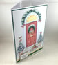 Handmade Christmas card - festive front door - Image 6