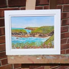 Original watercolour painting - Kynance Cove, Cornwall 8x6 inches