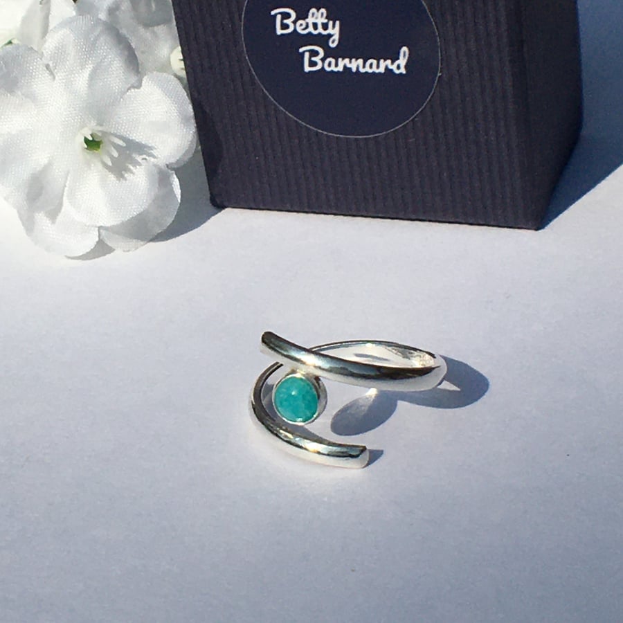 Sterling Silver Amazonite Ring